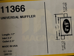 MagnaFlow 11366 - 2.5" Center/Offset Universal Muffler
