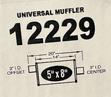 MagnaFlow 12229 - 3" Center/Offset Universal Muffler