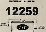 MagnaFlow 12259 - 3" Center/Offset Universal Muffler