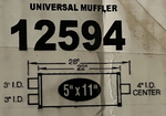 MagnaFlow 12594 - 4" Center/ 3" Dual Universal Muffler