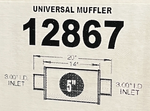 MagneFlow 12867 - 3" Center/Center Universal Muffler